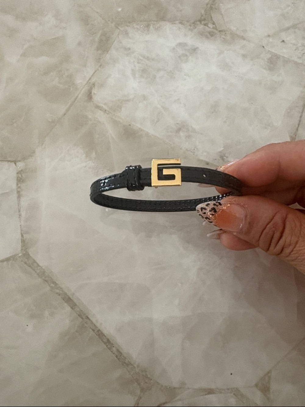 Gucci Gold-Accented Black Leather